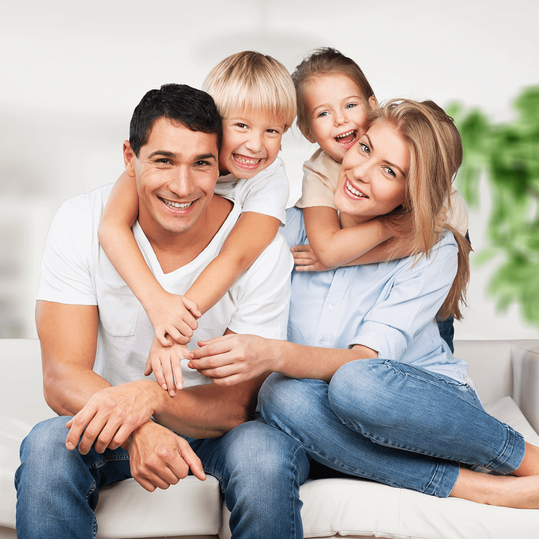 Realistic family portrait